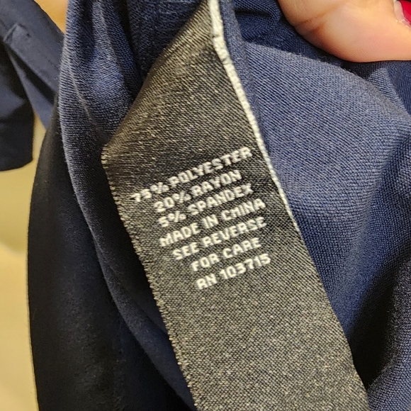 SHARAGANO Women's Navy Blue Zip up 4 pockets fitted dress size 4 - Picture 5 of 10